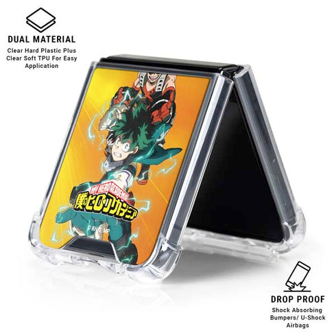 My Hero Academia Deku and Bakugo Season 5 Galaxy Z Flip6 Clear Case